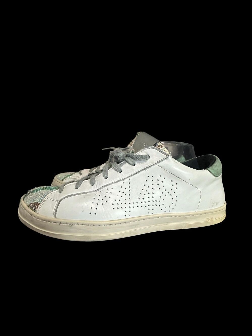 P448 John Low Top Sneakers Unisex Size EU 43 M 10 L 11.5 Casual White Multicolor